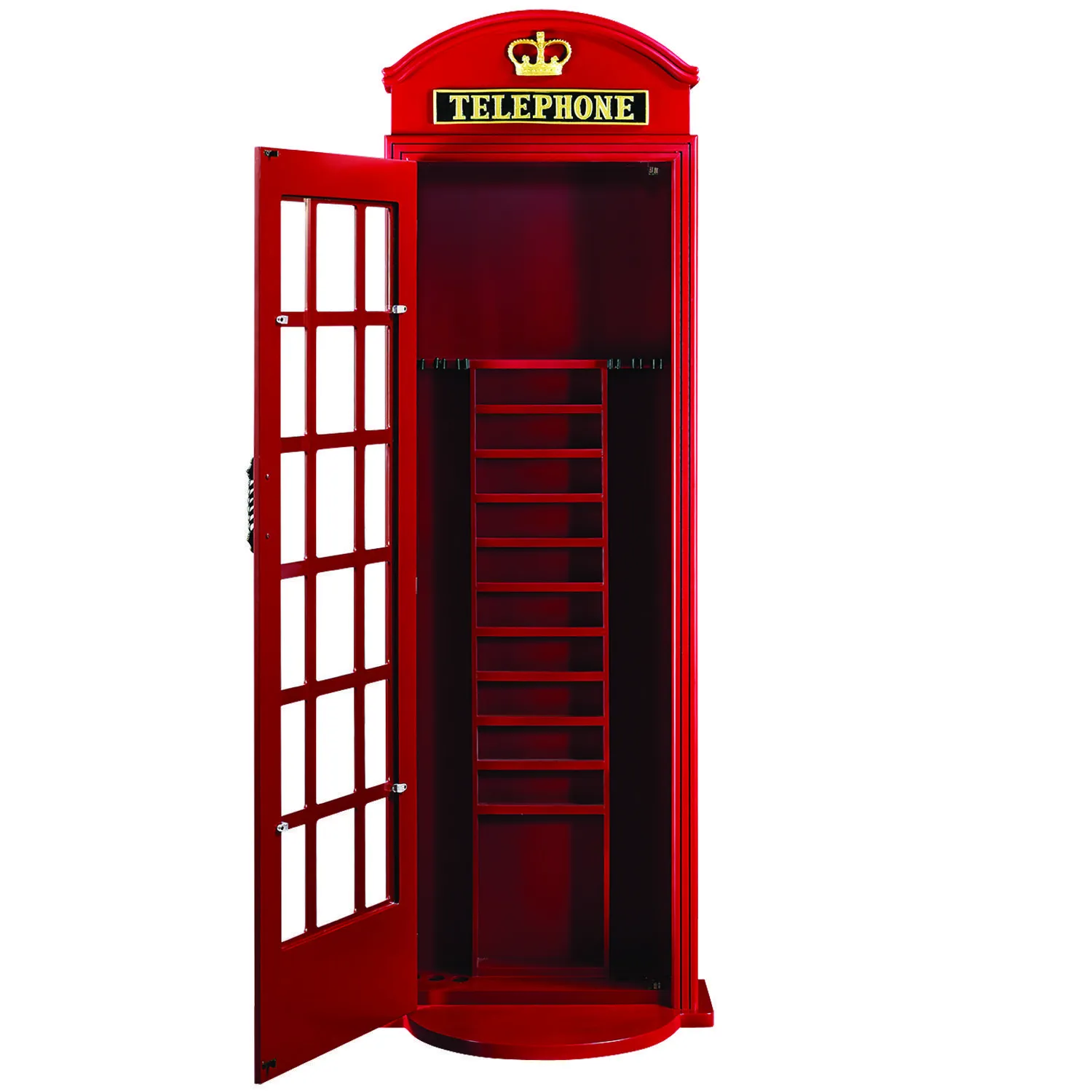 English Phone Booth Cue Rack