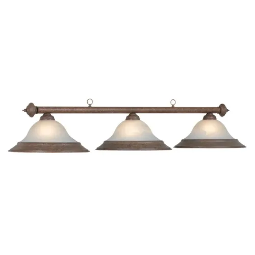 3 SHADE 60" BILLIARD LIGHT - OLD BROWN