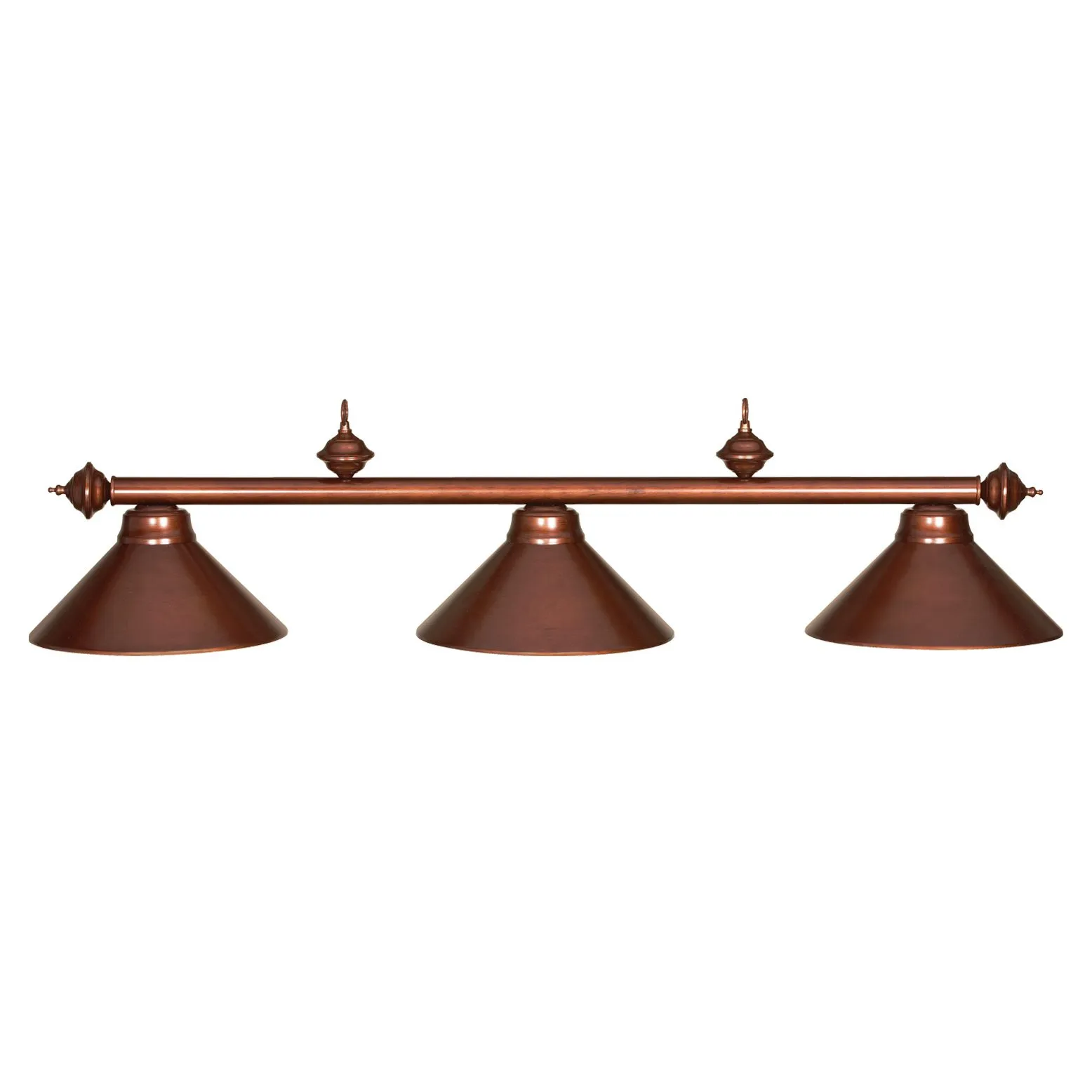3 SHADE 54" BILLIARD LIGHT - CHESTNUT