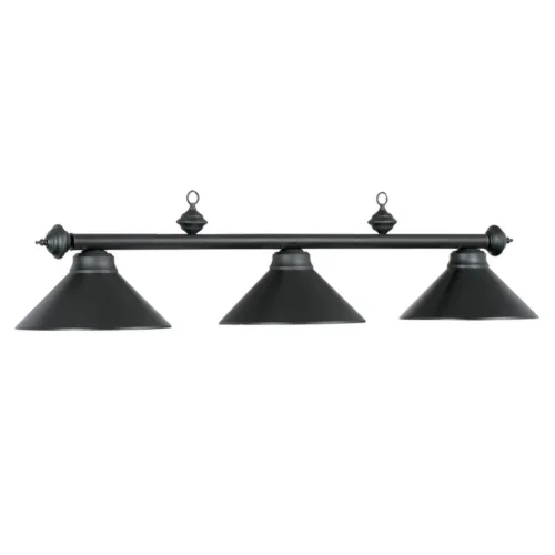 3 SHADE 54" BILLIARD LIGHT - MATTE BLACK
