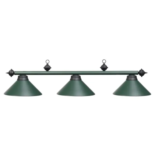 3 SHADE 54" BILLIARD LIGHT - MATTE GREEN