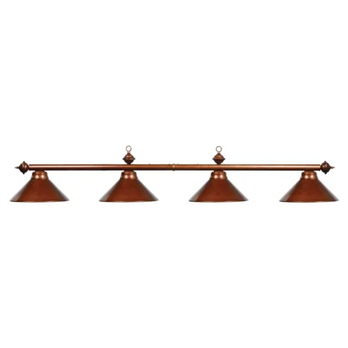 4 SHADE 78" BILLIARD LIGHT - CHESTNUT