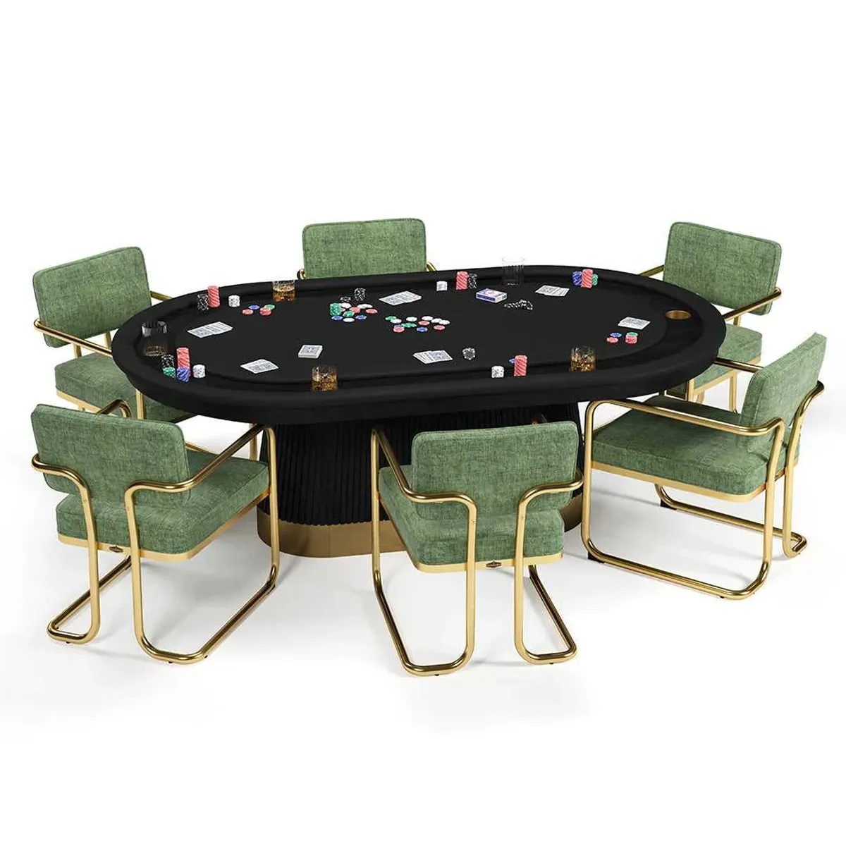 Prohibition Style Texas Holdem Poker Table
