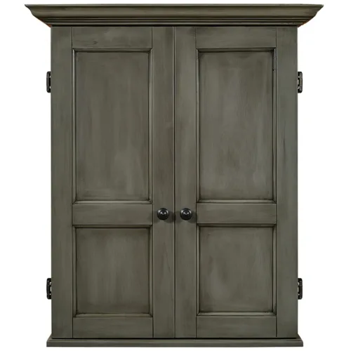 Solid Wood Paneled Dart Cabinet