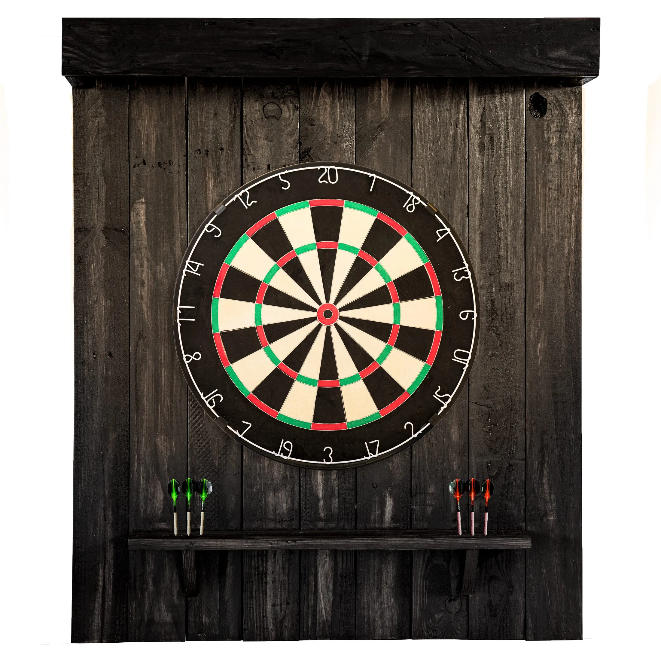 Dartboard Back with Light – Reclaimed Wood