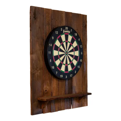 Dartboard Back with Shelf – Reclaimed Wood