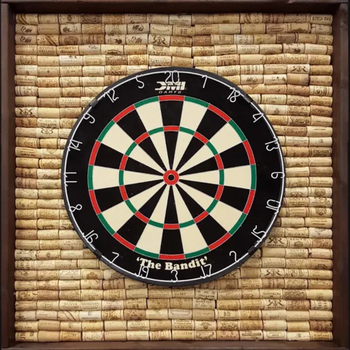 Cork–Backed Dart Cabinet with English Board - Reclaimed Wood