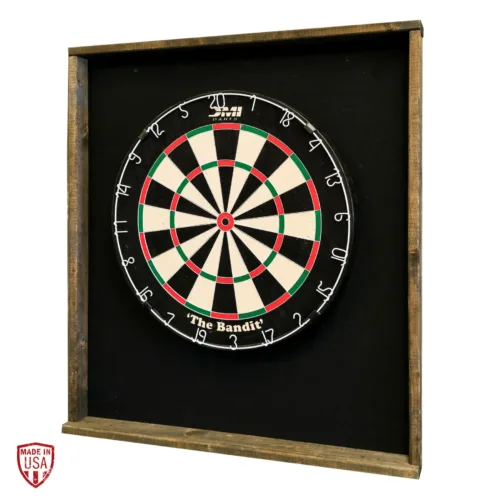 Cloth–Backed Dart Cabinet for English Dartboard- Reclaimed Wood