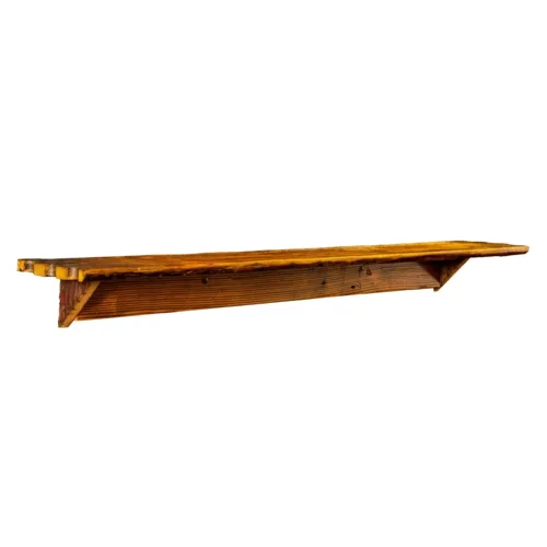 Wall Mounted Shelf & Bar - Reclaimed Wood