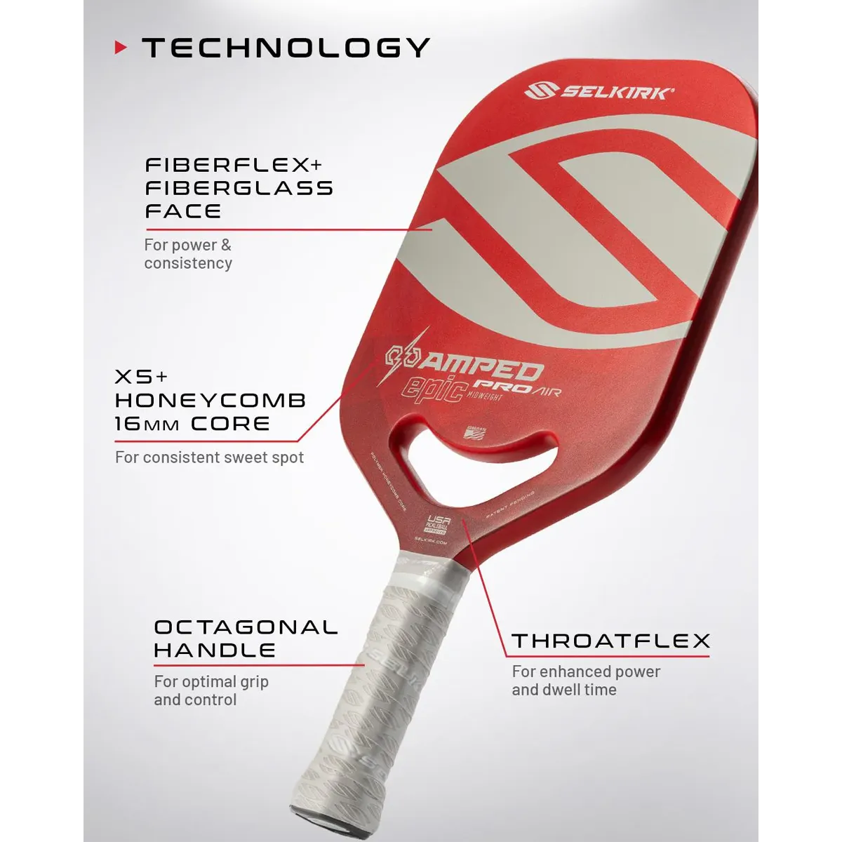 Selkirk AMPED Pro Air Epic Paddle - Image 2