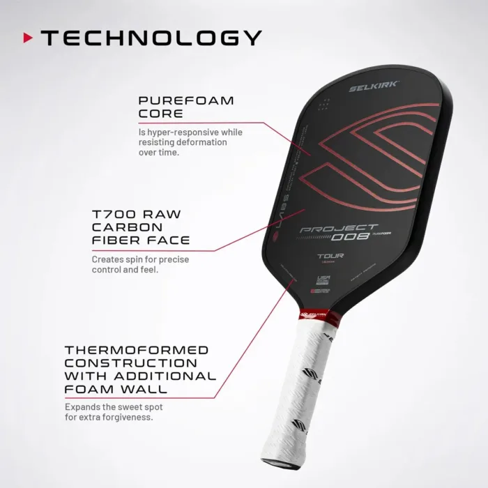 Selkirk LABS Project 008 Pickleball Paddle w Special Cover - Royal