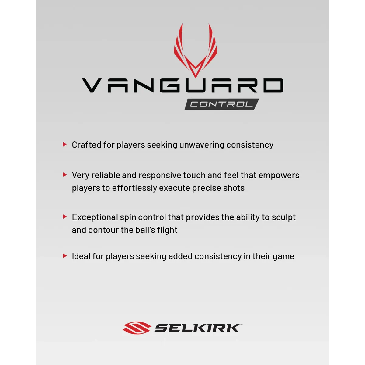 Selkirk Vanguard Control Invikta Paddle - Image 5
