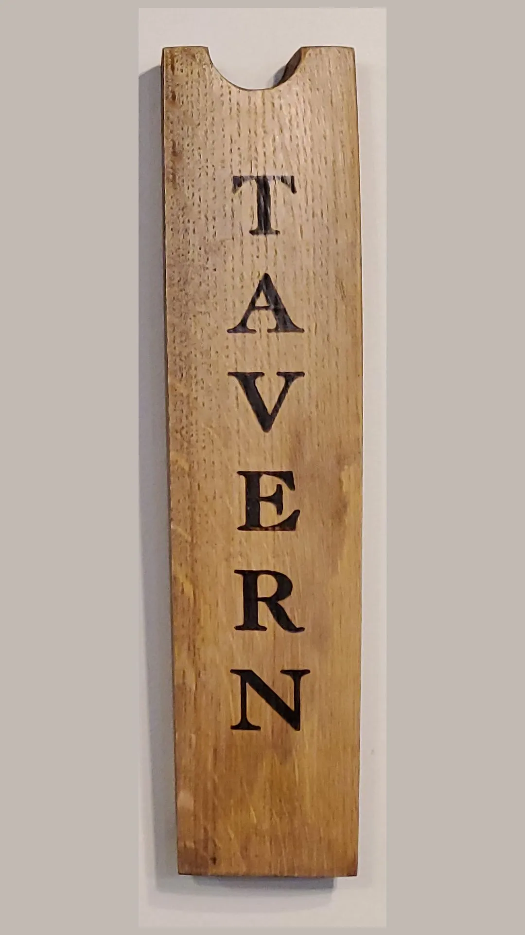 Bar Sign Made from Whiskey or Wine Staves