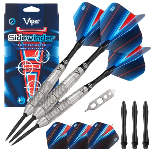 Sidewinder Steel Tip Dart Set – 80% Tungsten Viper Darts for Sisal Boards