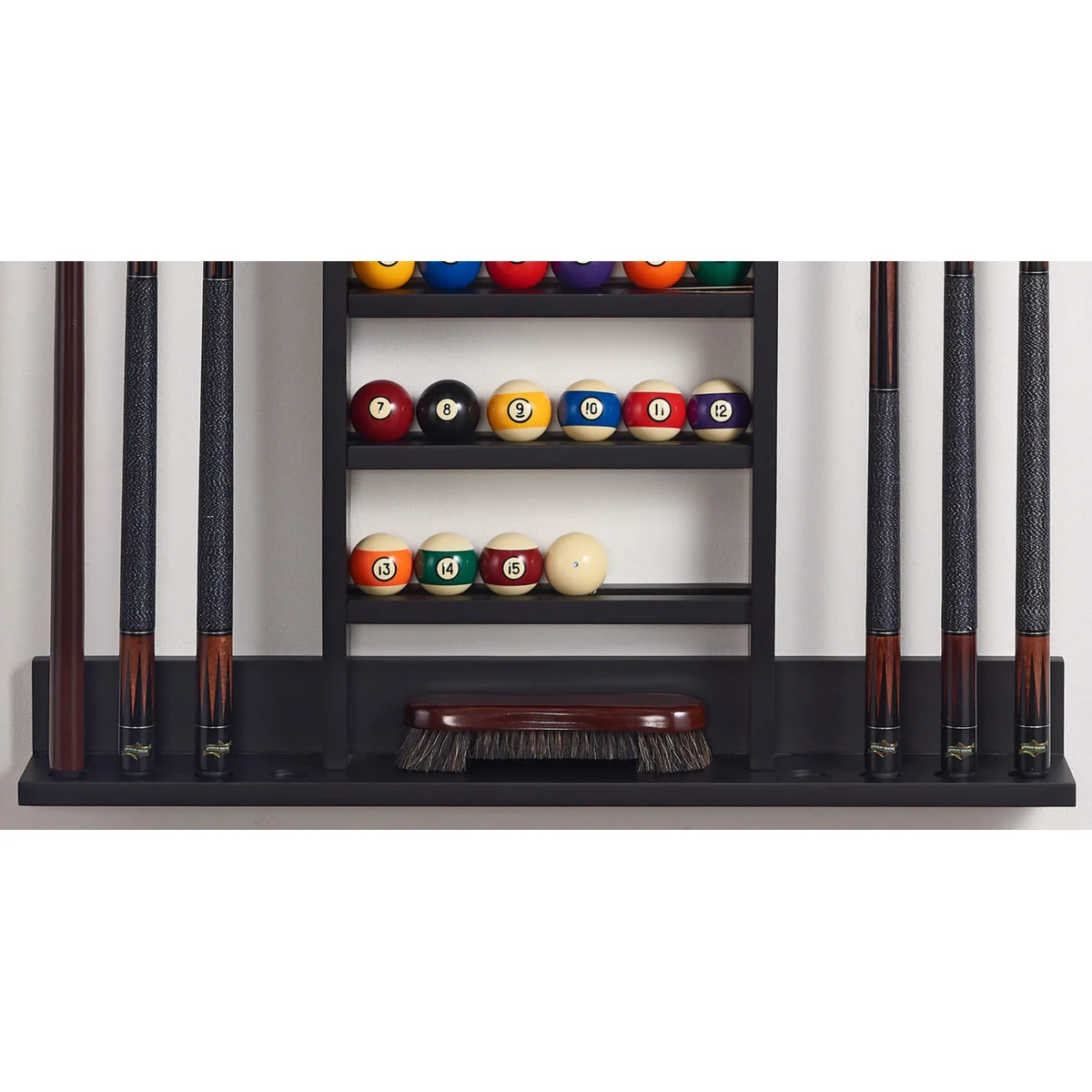 Wall Pool Cue Rack with Storage - Image 8