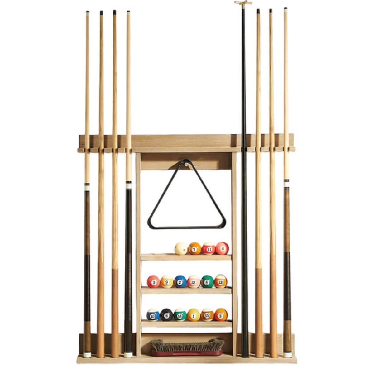 Wall Pool Cue Rack with Storage - Image 5